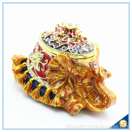 Fashion Elephant Design With Pearl High Quality Trinket Box Wholesale SCJ431